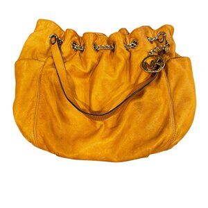 Michael Kors Jet Set Chain O-Ring Leather Tote Bag Marigold